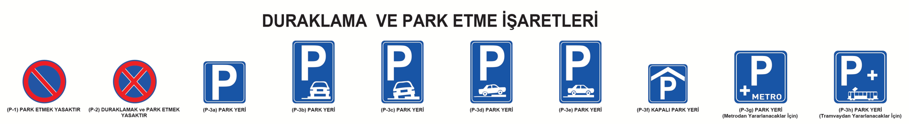 Durma ve Park Etme İşaretleri